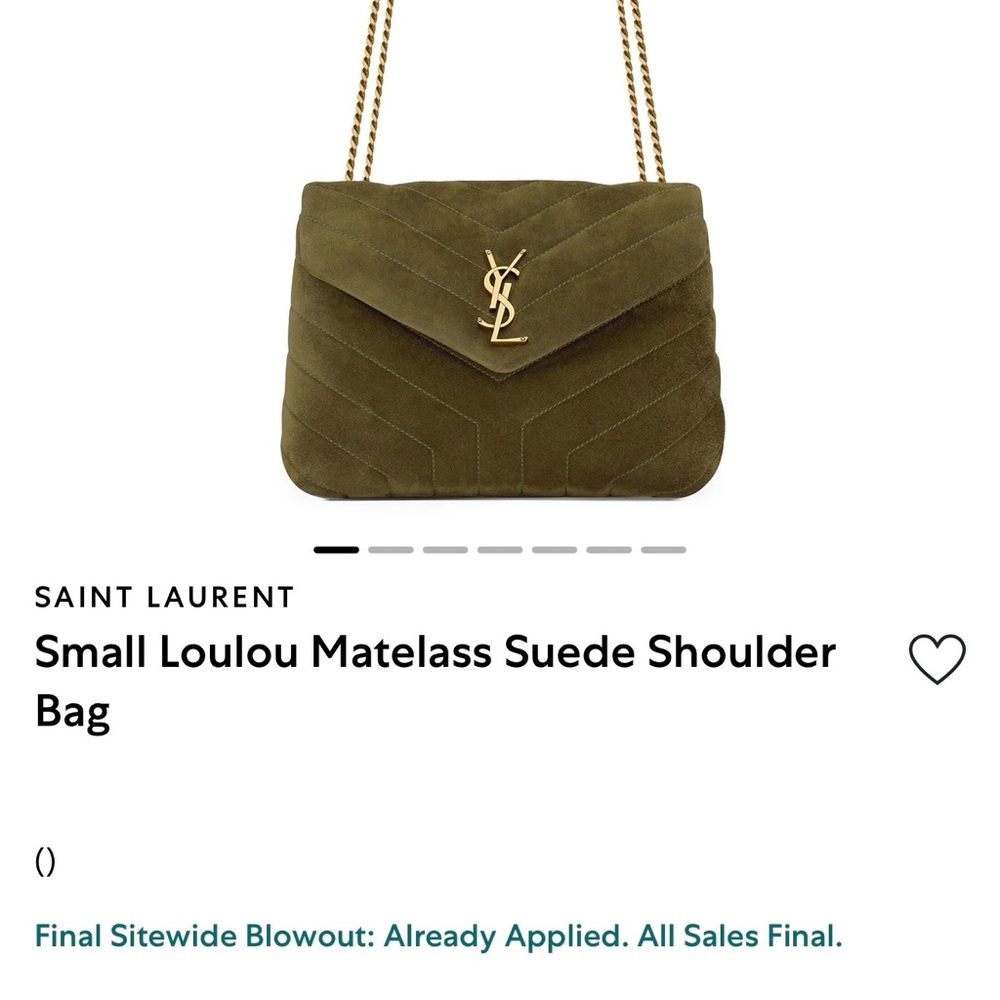Yves Saint Laurent
Small Loulou Matelass Suede Shoulder Bag
Color: 1112 STORM - Picture 10 of 12